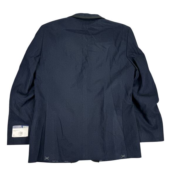 Tommy Hilfiger Mens Windsor Modern Fit Wool Blend Sport Coat Navy 44L - Picture 4 of 5